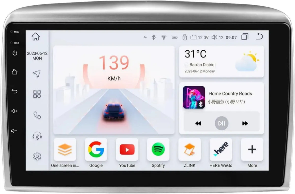Sistema multimediale Android 13 per Lancia Ypsilon 2006-2011 con Carplay e Android Auto senza fili, 8-Core, 4G+32G, display QLED, WiFi e Bluetooth 5.0