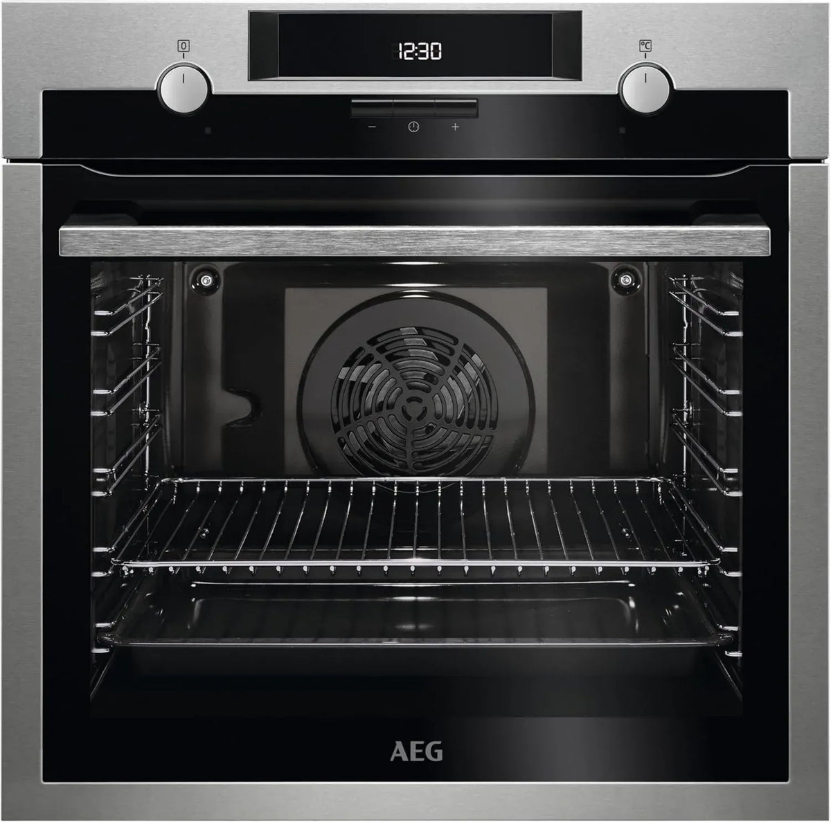 AEG Forno da Incasso 72L Multifunzione, Classe A, SurroundCook, Pulizia Aqua, Acciaio Inox
