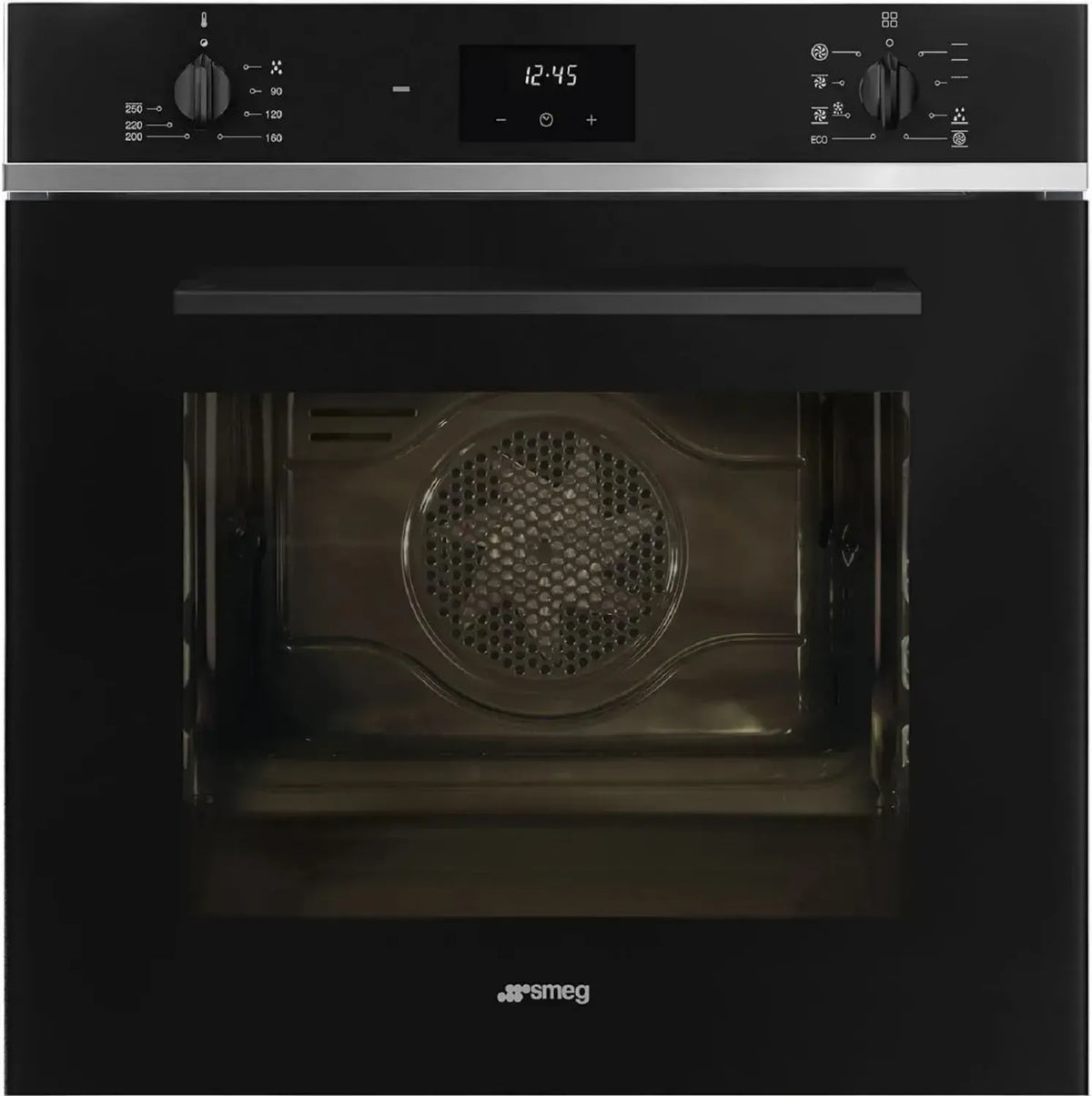 Smeg Forno Elettrico Nero 70L, Classe A, Dimensioni 56.8x56x58.5 cm