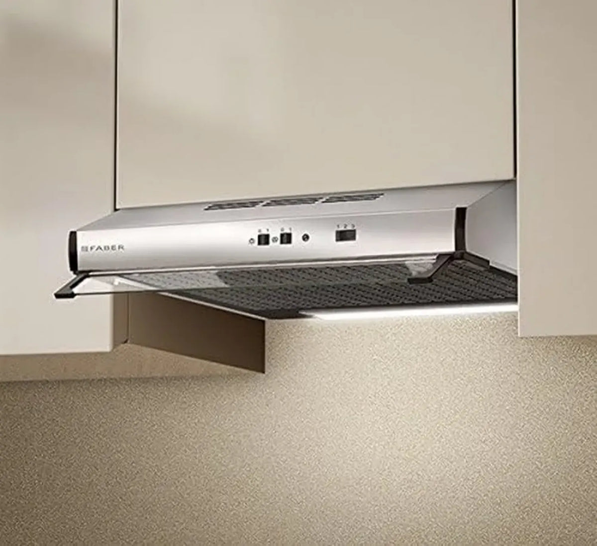 Faber - Cappa da cucina integrata in acciaio inox 90cm