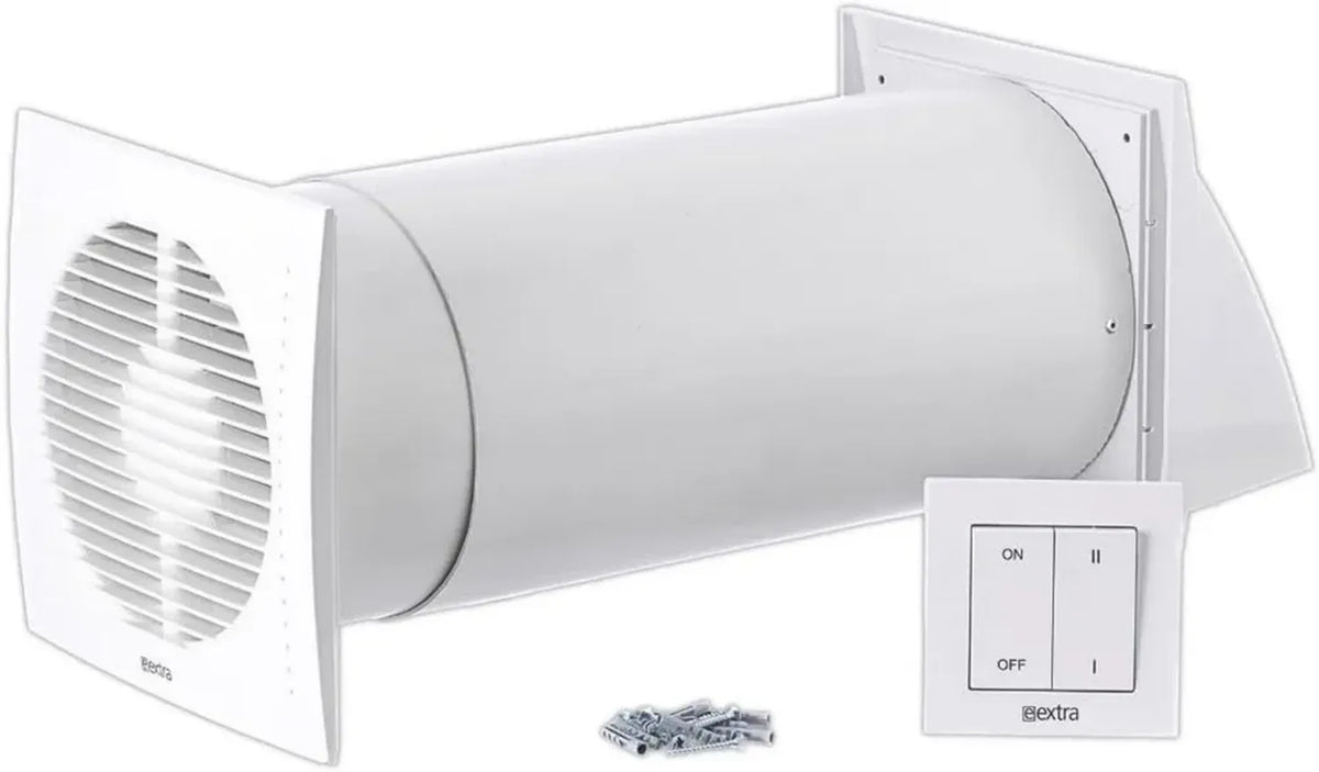 Unità VMC Doppio Flusso con Recupero Calore e Interruttore, 150mm