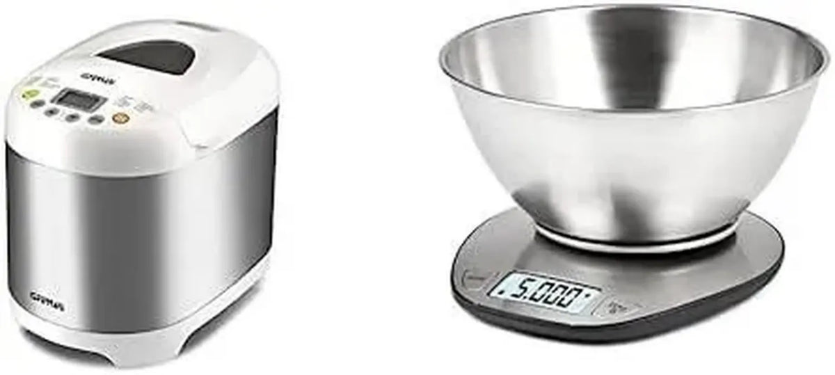 Macchina per il pane argento-bianco con bilancia da cucina in acciaio G3 Ferrari