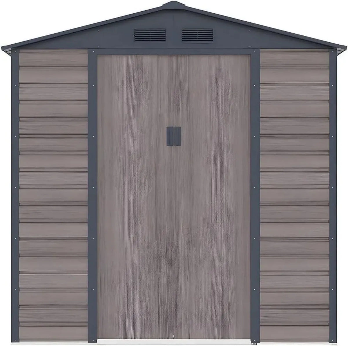 Casetta da Giardino in Acciaio Zincato con Effetto Legno Grigio 4,15 m² - Modello ADELMO