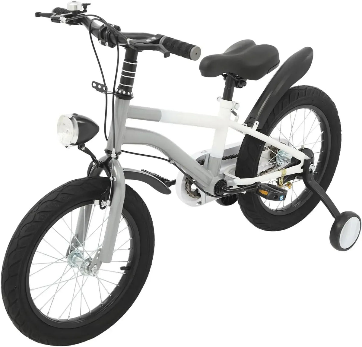 Bicicletta 16 pollici per bambini 5+ anni con rotelle e luce