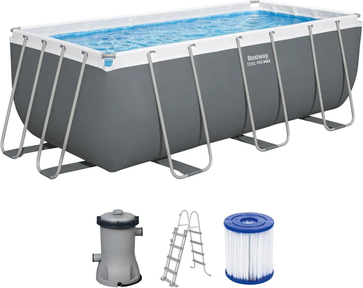Piscina Fuori Terra Steel Pro Max 412x201x122 cm con Accessori
