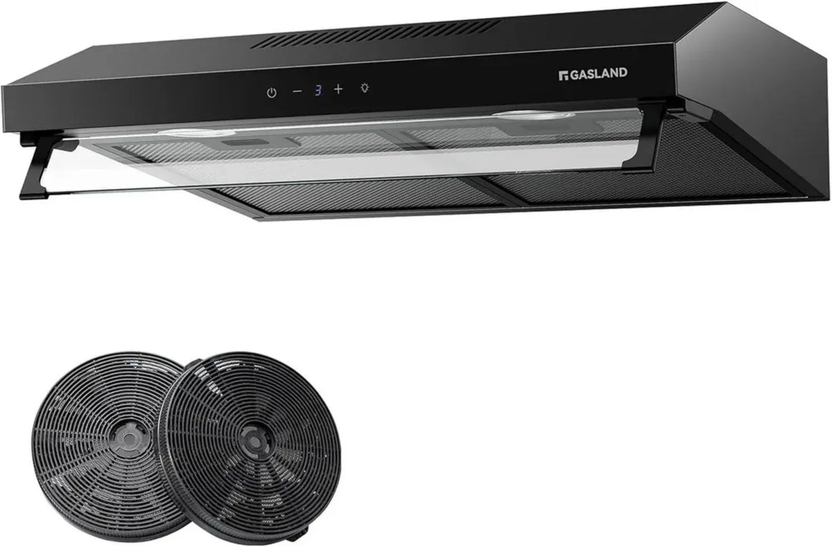 Cappe Aspiranti Doppio Motore 60 cm, Estrazione Silenziosa, Controllo Tattile, Filtro a Carbone