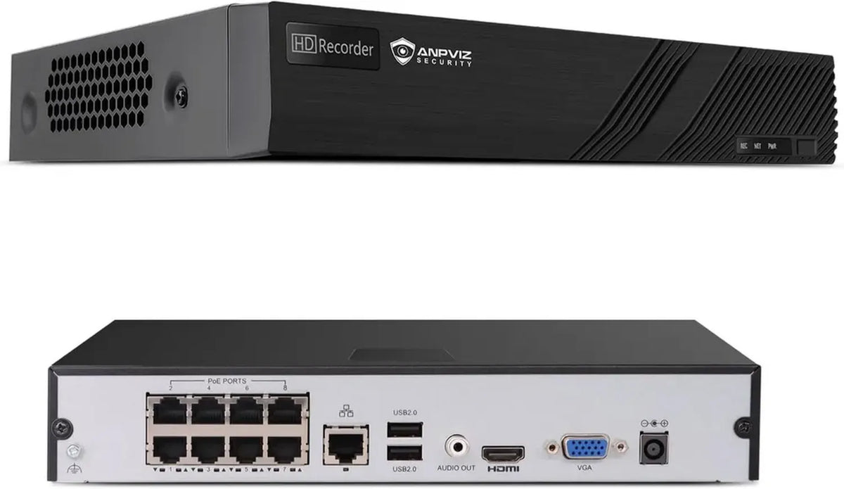NVR PoE 8 Canali 4K Anpviz con Supporto Multiplo per Telecamere IP