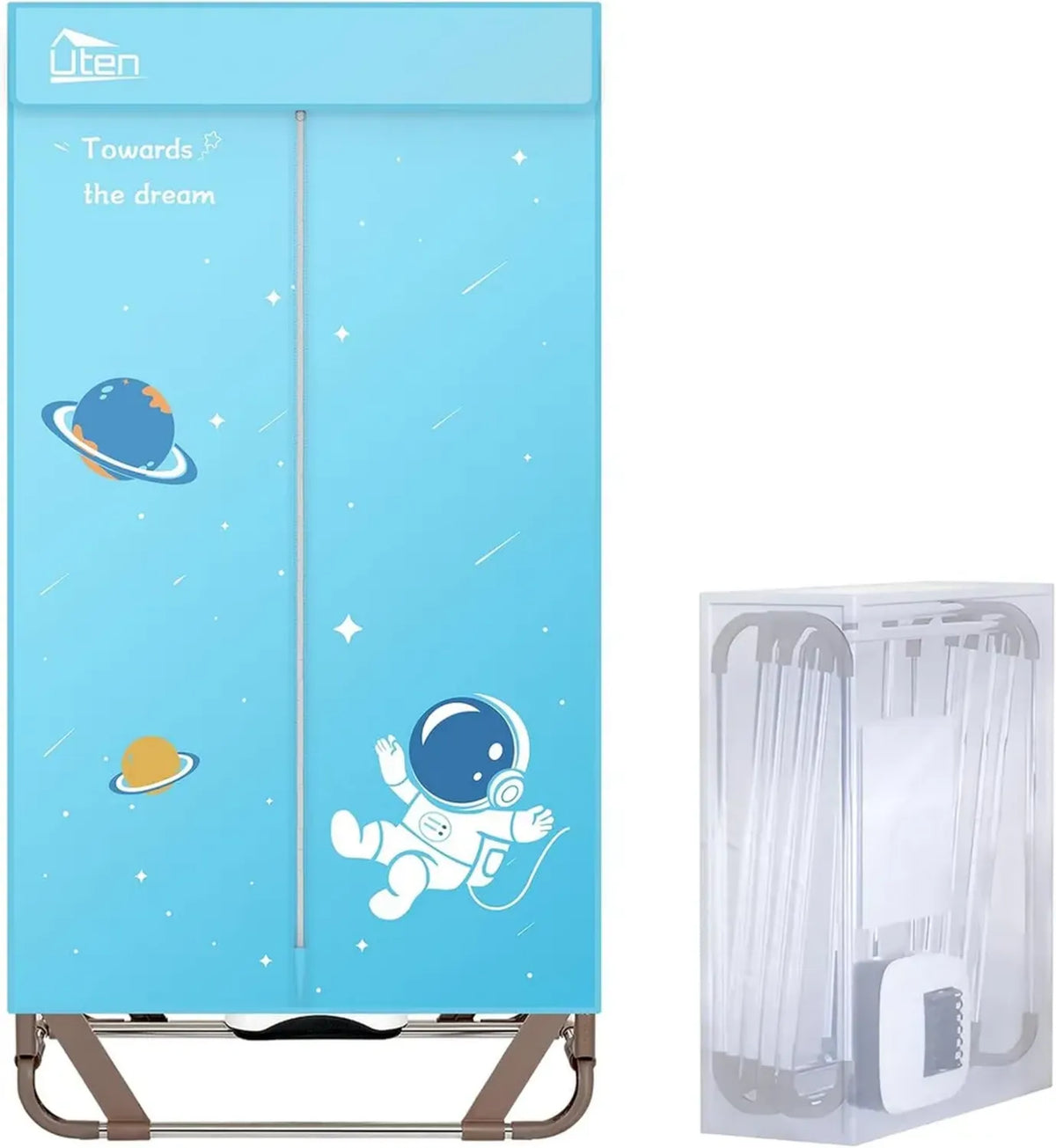 Asciugatrice Portatile Pieghevole 1500W Uten, 140cm con Alta Capacità 15KG e Riduzione Rumore, Perfetta per Casa e Dormitorio