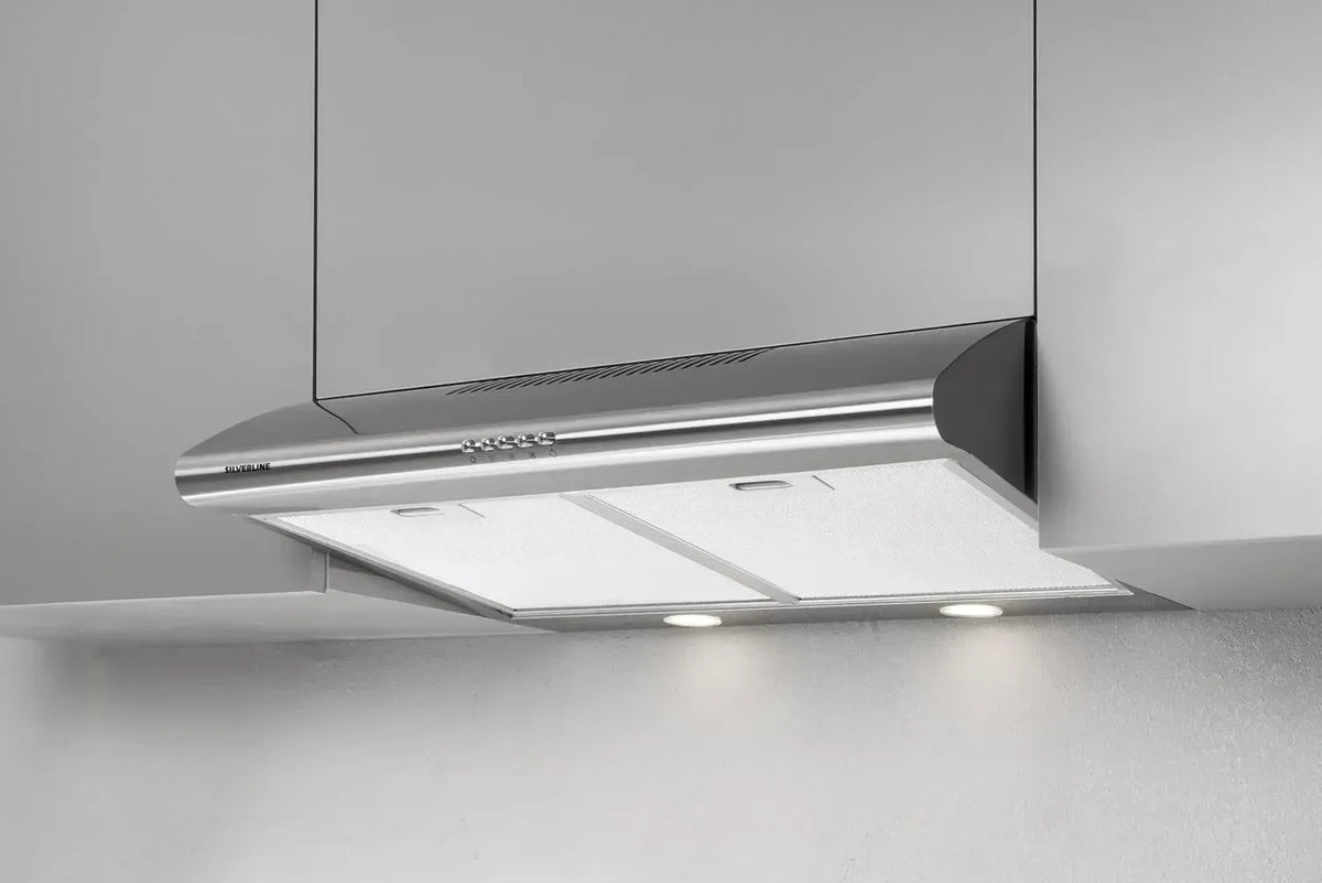 SILVERLINE Cappa Incasso Inox 90 cm con 5 Anni Garanzia, Classe D