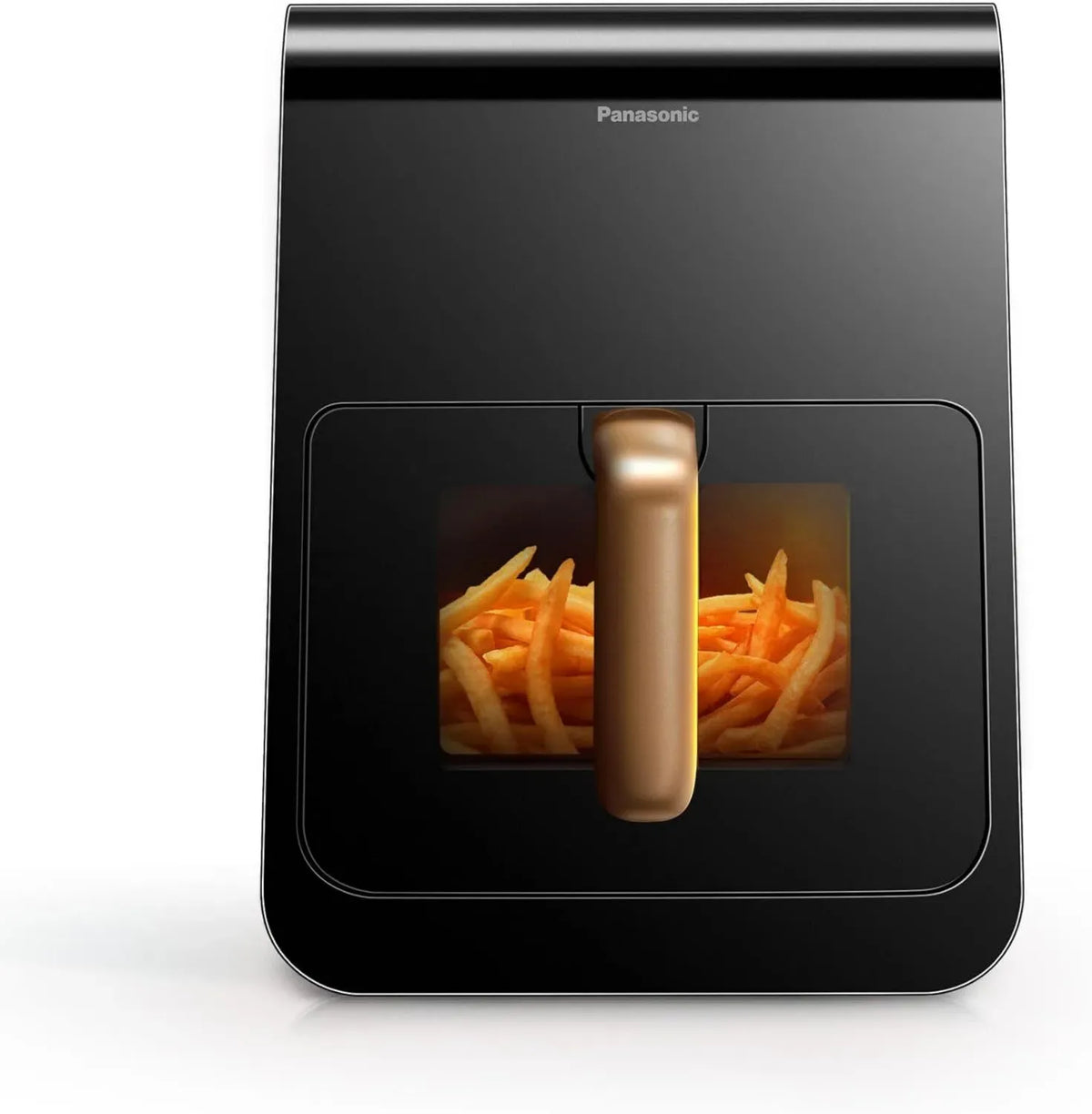 Friggitrice ad Aria Panasonic 6L con Finestra, Controllo Digitale LCD, 11 Programmi, Facile da Pulire, Design Nero/Oro Rosa