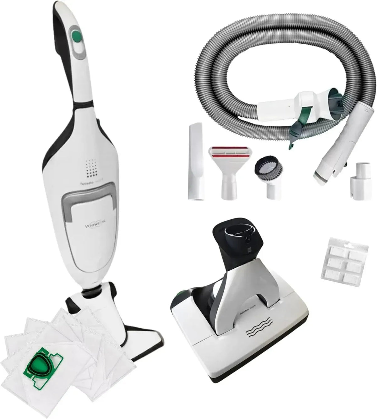 VORWERK FOLLETTO VK220S, Set completo con SP600S Pulilava e Kit Tubo Professionale 2 in 1
