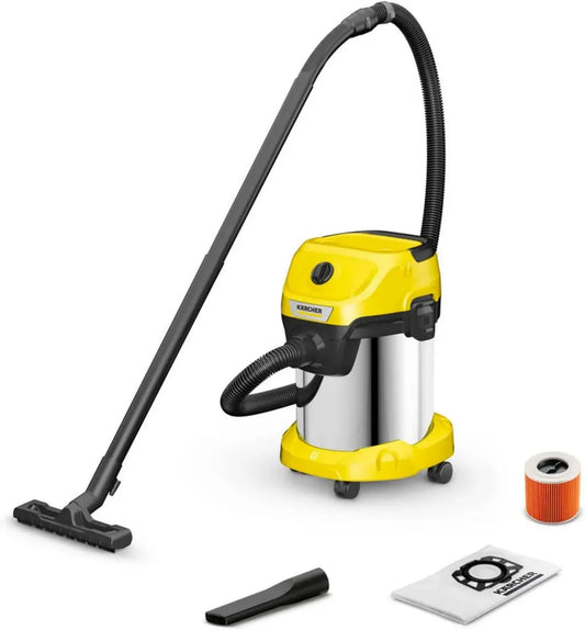 Aspirapolvere Solidi e Liquidi Karcher WD 3 S V-17, 1000W, Acciaio Inox, 17L