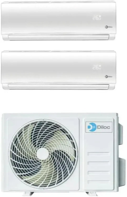 Condizionatore Inverter Diloc Dual Split 9000+12000 BTU, Classe A++ con Wi-Fi