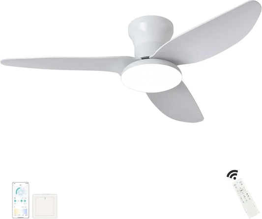 Ventilatore da Soffitto Moderno LED con Telecomando e Funzione Dimmerabile