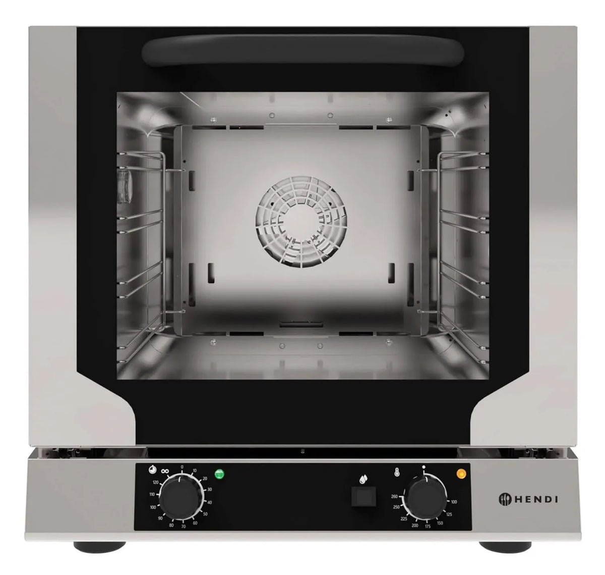 HENDI Forno a Convezione Manuale, 4 Teglie, 100-260°C, 220V, 3100W, Acciaio Inox