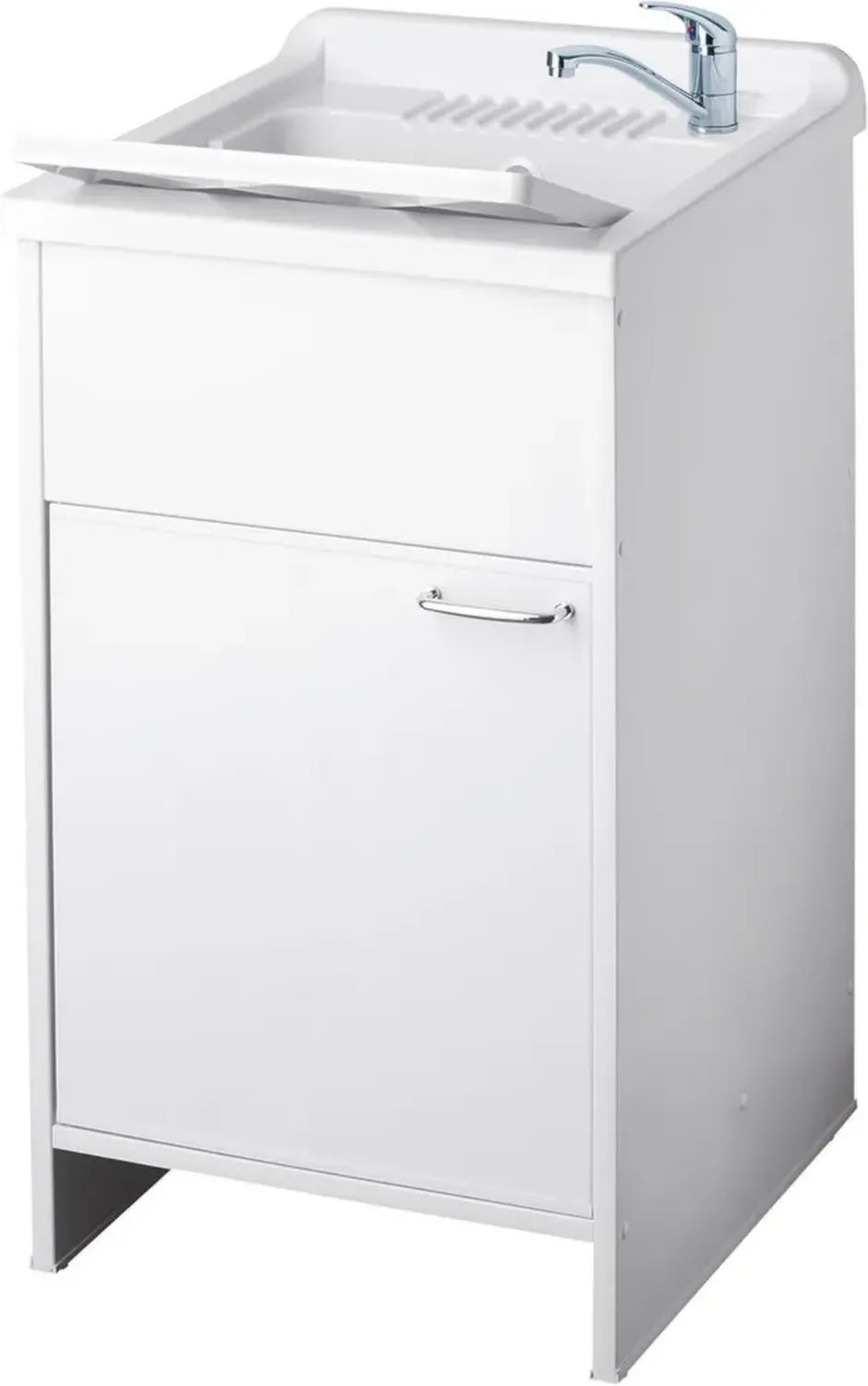 Mobile Lavatoio Esterno in Resina 50x50 con Vasca e Asse Inclusi