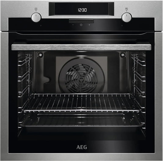 AEG Forno da Incasso 72L Multifunzione, Classe A, SurroundCook, Pulizia Aqua, Acciaio Inox