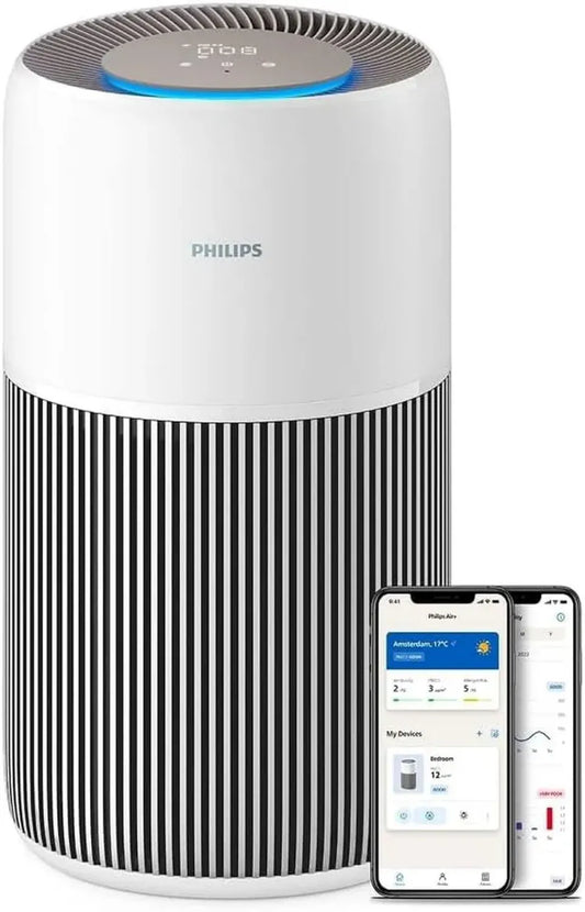Philips Serie 2200 Purificatore d'Aria, Filtro HEPA e Carboni Attivi, Copertura 140m², Silenzioso, Anti-allergie