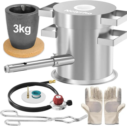 Forno Fusione Metallo Portatile 3 kg con Kit Completo per Principianti