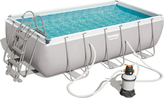 Piscina Rettangolare Power Steel Bestway con Filtro a Sabbia, 404x201x100 cm