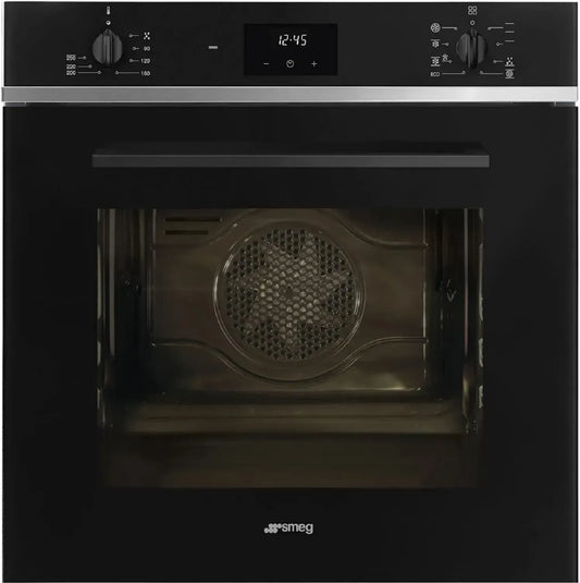 Smeg Forno Elettrico Nero 70L, Classe A, Dimensioni 56.8x56x58.5 cm