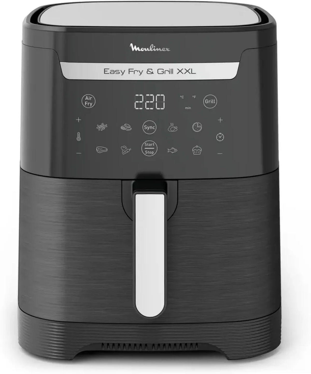 Friggitrice ad Aria XXL Moulinex Easy Fry & Grill, 6,5L, Doppia Funzione, Potente e Versatile, 8 Programmi, per Famiglie Numerose, EZ8018