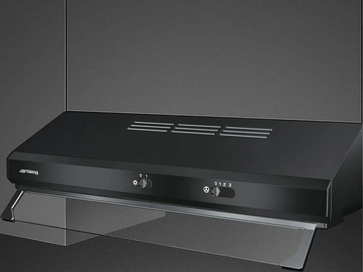 Smeg KSEC61NE3 - Cappa da incasso da 60 cm, colore nero, classe energetica C