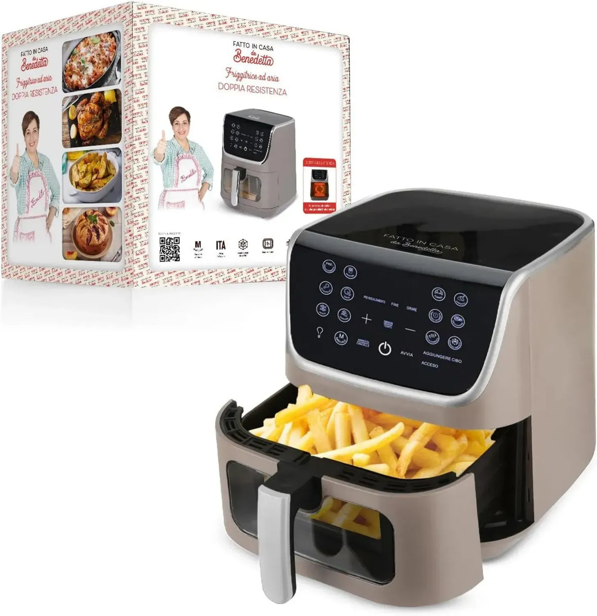 Friggitrice ad Aria 6,5L con Doppia Resistenza e 13 Programmi