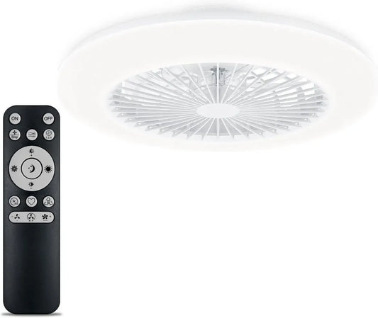 Ventilatore Philips Amigo Flat DC 20W+40W, Luce Regolabile, Bianco