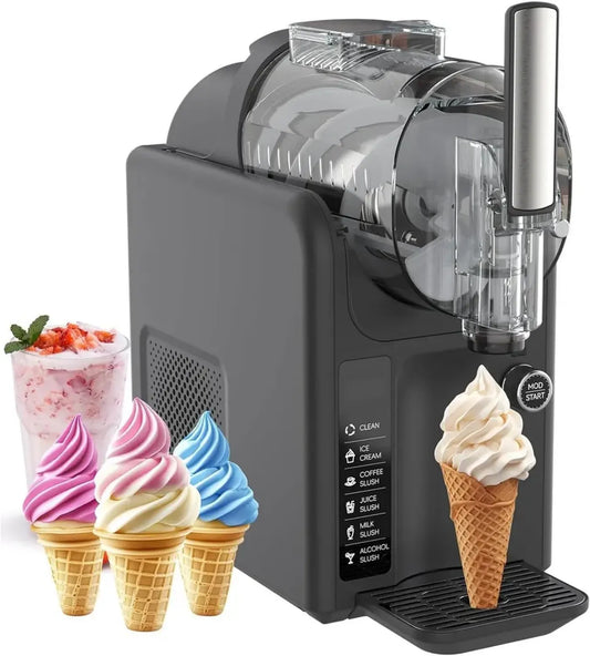 Macchina per Gelato e Bevande Ghiacciate, 68 oz, Autopulente con 5 Modalità, Ideale per Casa e Eventi
