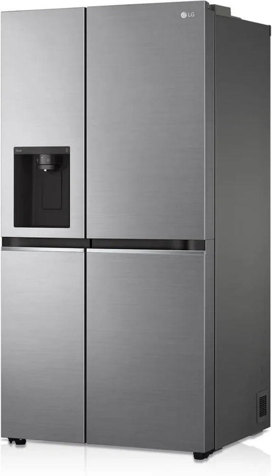 Frigorifero Side-by-Side LG 635L No Frost, Classe D, Wi-Fi, Distributore Acqua e Ghiaccio, Raffreddamento Lineare, Argento