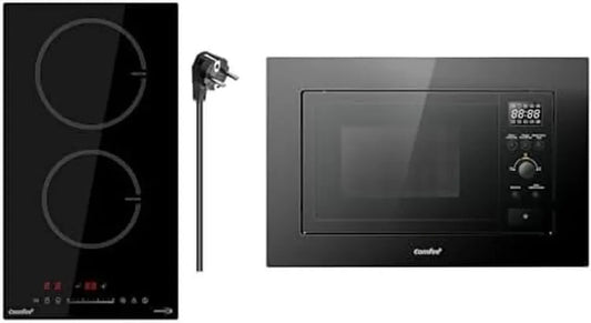 Piano Cottura Induzione a 2 Zone e Forno Microonde Incasso, 20L, 800W, COMFEE'