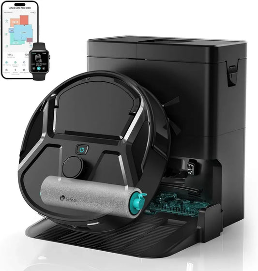 Lefant M210PRO Robot Aspirapolvere Lavapavimenti Multifunzionale, 18000Pa, Rullo Autopulente, Mappatura Laser, Anti-Groviglio, Compatibile WiFi e Alexa