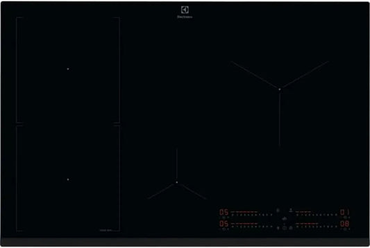 Piano Cottura a Induzione Electrolux Serie 700, 4 Zone, 80 cm, Nero, da Incasso