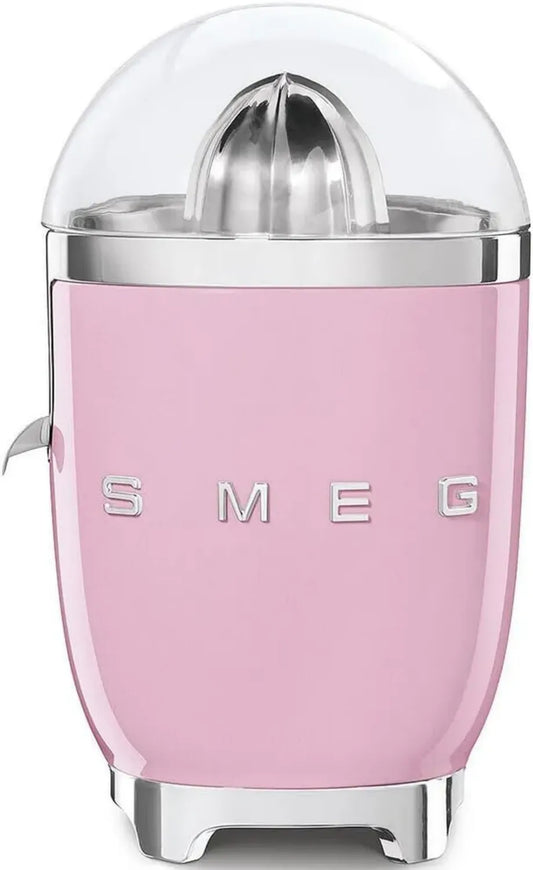 Smeg Spremiagrumi Elettrico con Design Retrò, Beccuccio Antigoccia e Base Antiscivolo, 70W, Rosa