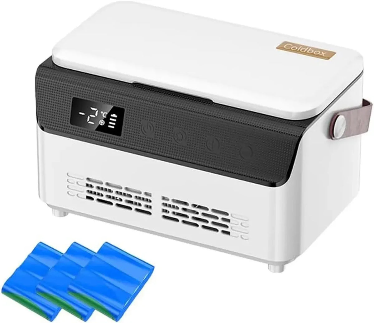 Frigorifero Portatile per Insulina con Controllo Intelligente 0-8°C e Schermo LCD, Ideale per Viaggi in Auto con 3 Batterie Incluse