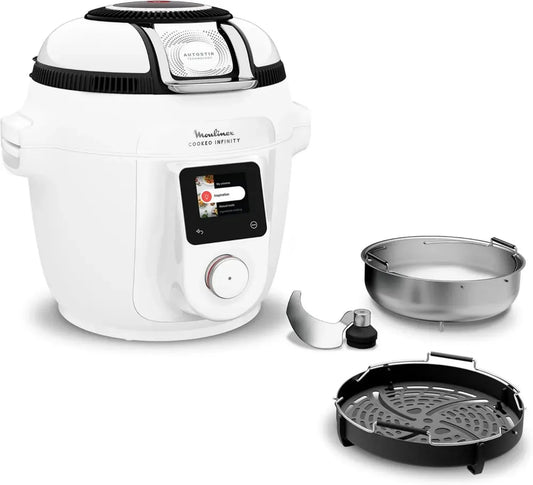 Moulinex Cookeo Infinity, Multicooker con 20 Funzioni e Pala Automatica, Cottura a Pressione, Display LED e Wi-Fi