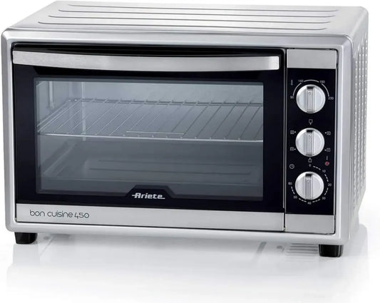Ariete 986 Forno Elettrico Ventilato 45L, 1800W, con Girarrosto, Colore Argento