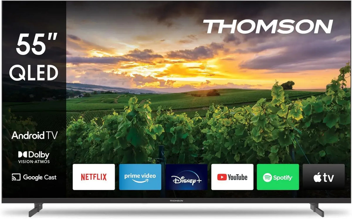 Smart TV QLED 55 Pollici Thomson con Android e Assistente Google