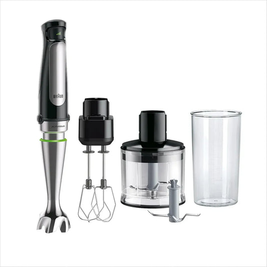 Frullatore a Immersione Braun MultiQuick 7 con Tecnologia SplashControl e ActiveBlade, Velocità Regolabile, Accessori Inclusi