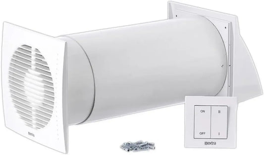 Unità VMC Doppio Flusso con Recupero Calore e Interruttore, 150mm