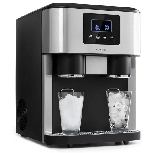 Klarstein Eiszeit Crush Fabbricatore di Ghiaccio 1.8L, 15kg al Giorno, Cubetti per Bevande