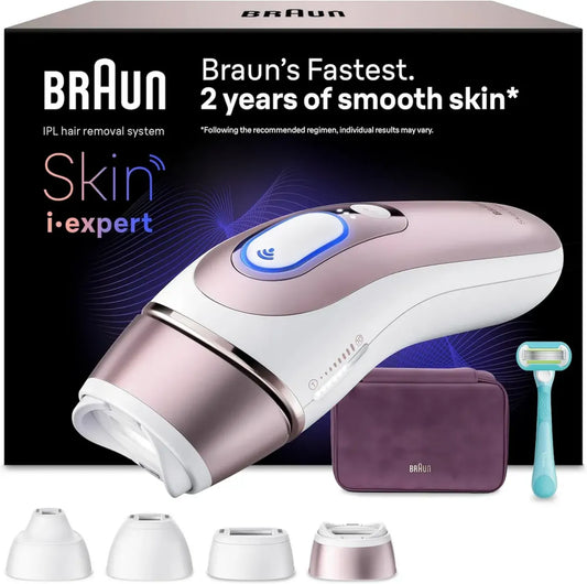 Braun Epilatore a Luce Pulsata PL7431 - Epilazione Permanente per Donna con App, Pochette e Rasoio Gillette Venus