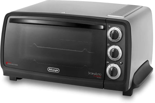 De'Longhi Forno Elettrico Sfornatutto 14L con Timer e Friggitrice ad Aria, Argento