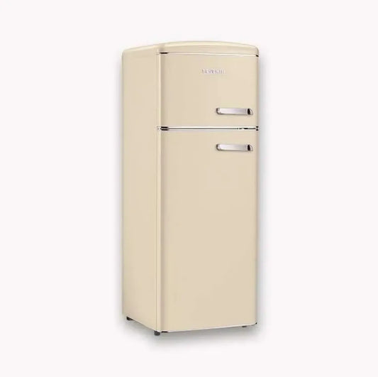 Frigorifero Retrò Doppia Porta Severin RKG 8903, 206L, Crema, Apertura Sinistra