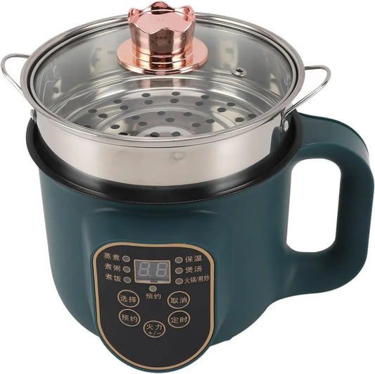 Pentola Elettrica Portatile 1.8L 600W, Antiaderente e Facile da Pulire