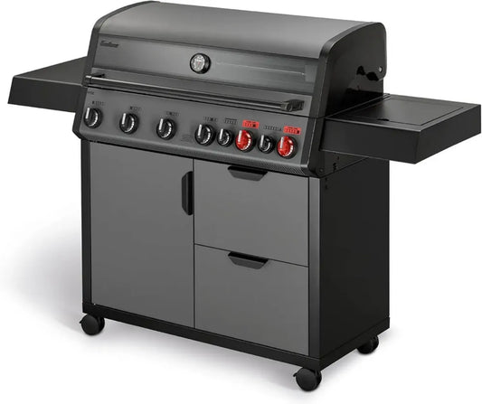 Barbecue a Gas Enders Hyde 6 Bruciatori, Turbo Zone e Fornello Laterale