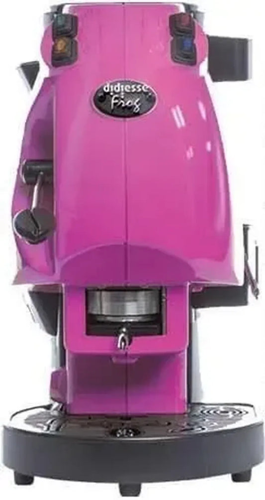 Macchina da Caffè a Cialde Frog Revolution con 15 Cialde Mokaor Espresso - Vari Colori Disponibili (Fucsia)