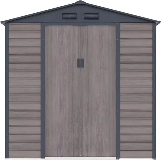 Casetta da Giardino in Acciaio Zincato con Effetto Legno Grigio 4,15 m² - Modello ADELMO