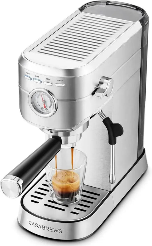 Macchina Espresso Manuale CASABREWS 20 Bar, 1L, Inox Argento